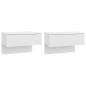 vidaXL Mesitas de noche de pared 2 unidades blanco brillante vidaXL Mesitas de noche de pared 2 unidades blanco brillante