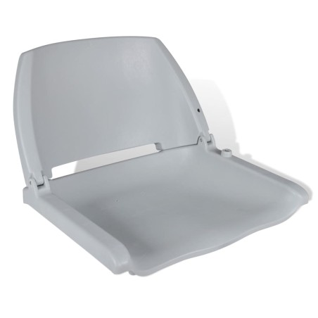 vidaXL Asiento barco respaldo plegable sin cojín azul gris 41x36x48 cm