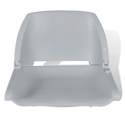 vidaXL Asiento barco respaldo plegable sin cojín azul gris 41x36x48 cm