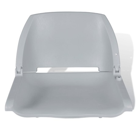 vidaXL Asiento barco respaldo plegable sin cojín azul gris 41x36x48 cm