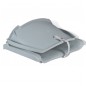 vidaXL Asiento barco respaldo plegable sin cojín azul gris 41x36x48 cm