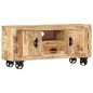 vidaXL Mueble para la TV de madera de mango rugosa 110x30x50 cm vidaXL Mueble para la TV de madera de mango rugosa 110x30x50 cm
