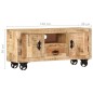 vidaXL Mueble para la TV de madera de mango rugosa 110x30x50 cm vidaXL Mueble para la TV de madera de mango rugosa 110x30x50 cm