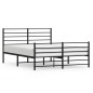 vidaXL Estructura de cama cabecero y pie de cama metal negro 140x190cm vidaXL Estructura de cama cabecero y pie de cama metal negro 140x190cm