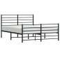 vidaXL Estructura de cama cabecero y pie de cama metal negro 140x190cm vidaXL Estructura de cama cabecero y pie de cama metal negro 140x190cm