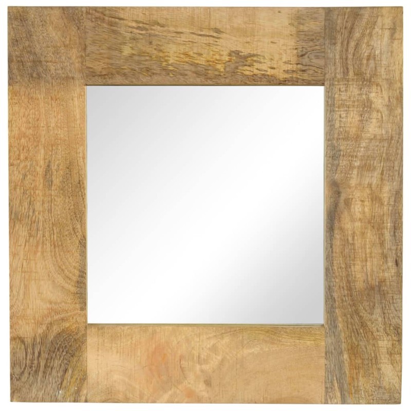 vidaXL Espejo de madera maciza de mango 50x50 cm vidaXL Espejo de madera maciza de mango 50x50 cm