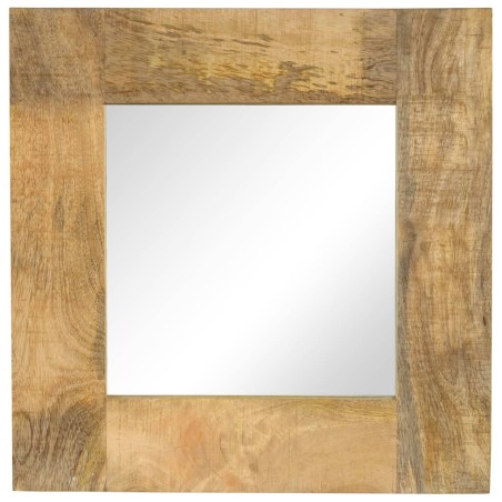 vidaXL Espejo de madera maciza de mango 50x50 cm