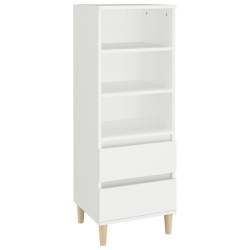vidaXL Aparador alto madera contrachapada blanco 40x36x110 cm