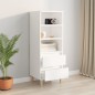 vidaXL Aparador alto madera contrachapada blanco 40x36x110 cm vidaXL Aparador alto madera contrachapada blanco 40x36x110 cm