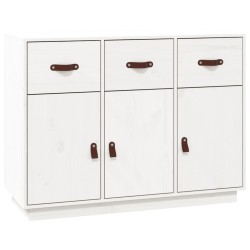 vidaXL Aparador madera maciza de pino blanco 100x40x75 cm