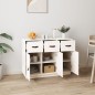 vidaXL Aparador madera maciza de pino blanco 100x40x75 cm vidaXL Aparador madera maciza de pino blanco 100x40x75 cm