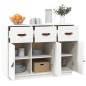 vidaXL Aparador madera maciza de pino blanco 100x40x75 cm vidaXL Aparador madera maciza de pino blanco 100x40x75 cm