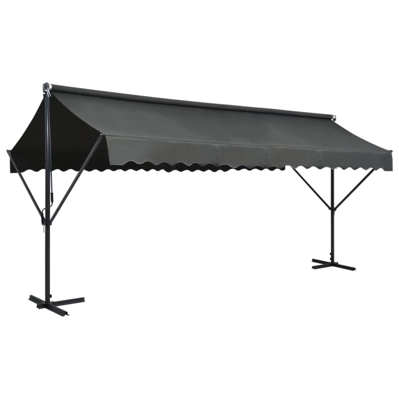vidaXL Toldo de pie independiente gris antracita 500x300 cm vidaXL Toldo de pie independiente gris antracita 500x300 cm