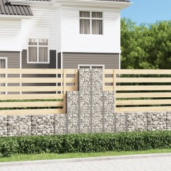 vidaXL Cestas de muro de gaviones alambre galvanizado 6 unidades 