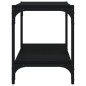vidaXL Mueble para TV madera contrachapada y acero negro 60x33x41 cm