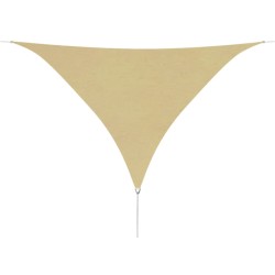 vidaXL Toldo de vela triangular tela Oxford beige 3,6x3,6x3,6 m 