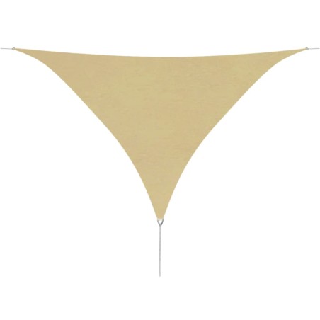 vidaXL Toldo de vela triangular tela Oxford beige 3,6x3,6x3,6 m 