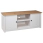 vidaXL Mueble para TV madera de pino estilo Panamá blanco 120x40x50 cm