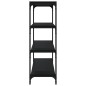 vidaXL Estantería madera contrachapada y acero negro 100x33x100 cm vidaXL Estantería madera contrachapada y acero negro 100x33x100 cm