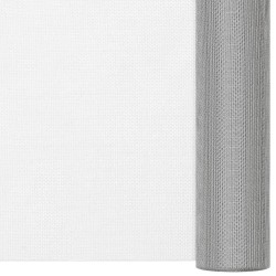 vidaXL Malla mosquitera de acero inoxidable plateada 80x500 cm