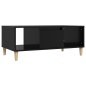vidaXL Mesa de centro madera contrachapada negro 90x50x36,5 cm