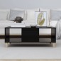 vidaXL Mesa de centro madera contrachapada negro 90x50x36,5 cm