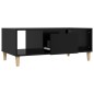 vidaXL Mesa de centro madera contrachapada negro 90x50x36,5 cm