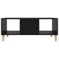 vidaXL Mesa de centro madera contrachapada negro 90x50x36,5 cm