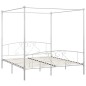 vidaXL Estructura de cama con dosel metal blanco 180x200 cm vidaXL Estructura de cama con dosel metal blanco 180x200 cm