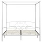 vidaXL Estructura de cama con dosel metal blanco 180x200 cm vidaXL Estructura de cama con dosel metal blanco 180x200 cm