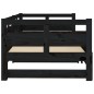 vidaXL Sofá cama extraíble madera maciza de pino negro 2x(80x200) cm vidaXL Sofá cama extraíble madera maciza de pino negro 2x(80x200) cm