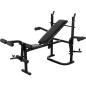 vidaXL Banco de pesas de gimnasio negro vidaXL Banco de pesas de gimnasio negro