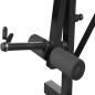vidaXL Banco de pesas de gimnasio negro vidaXL Banco de pesas de gimnasio negro