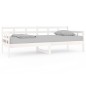 vidaXL Sofá cama madera maciza de pino blanco 80x200 cm