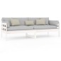 vidaXL Sofá cama madera maciza de pino blanco 80x200 cm