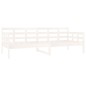 vidaXL Sofá cama madera maciza de pino blanco 80x200 cm