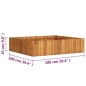 vidaXL Arriate de madera maciza de acacia 100x100x25 cm vidaXL Arriate de madera maciza de acacia 100x100x25 cm