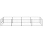 vidaXL Perrera plateada 4 m² acero