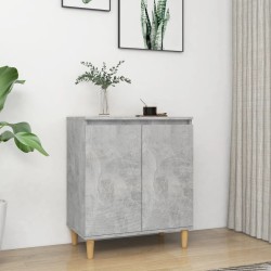 vidaXL Aparador y patas madera contrachapada gris hormigón 60x35x70 cm