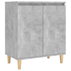 vidaXL Aparador y patas madera contrachapada gris hormigón 60x35x70 cm