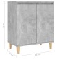 vidaXL Aparador y patas madera contrachapada gris hormigón 60x35x70 cm vidaXL Aparador y patas madera contrachapada gris hormigón 60x35x70 cm