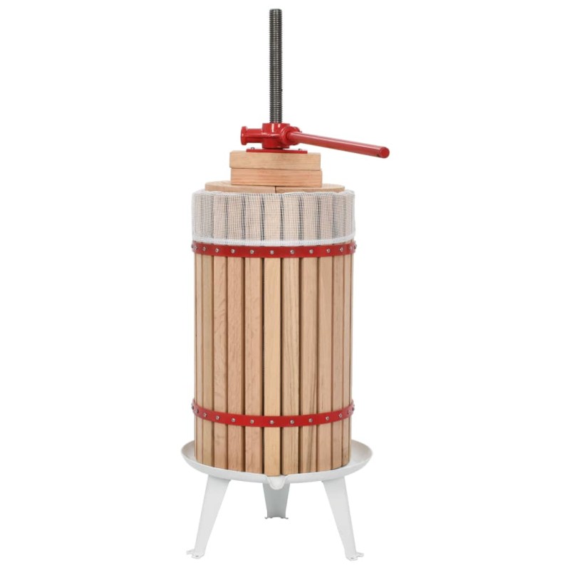 vidaXL Prensa de vino y fruta con paño de tela 30 L madera de roble vidaXL Prensa de vino y fruta con paño de tela 30 L madera de roble