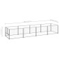 vidaXL Perrera plateada 4 m² acero