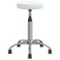 vidaXL Silla de comedor de cuero sintético blanco