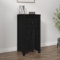 vidaXL Aparador de madera maciza de pino negro 40x35x80 cm vidaXL Aparador de madera maciza de pino negro 40x35x80 cm