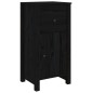 vidaXL Aparador de madera maciza de pino negro 40x35x80 cm vidaXL Aparador de madera maciza de pino negro 40x35x80 cm