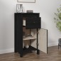 vidaXL Aparador de madera maciza de pino negro 40x35x80 cm vidaXL Aparador de madera maciza de pino negro 40x35x80 cm
