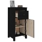 vidaXL Aparador de madera maciza de pino negro 40x35x80 cm vidaXL Aparador de madera maciza de pino negro 40x35x80 cm