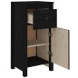 vidaXL Aparador de madera maciza de pino negro 40x35x80 cm vidaXL Aparador de madera maciza de pino negro 40x35x80 cm