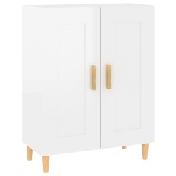 vidaXL Aparador de madera contrachapada blanco brillante 69,5x34x90 cm